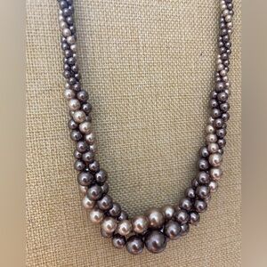 Roman Faux Pearls Twisted‎ Necklace